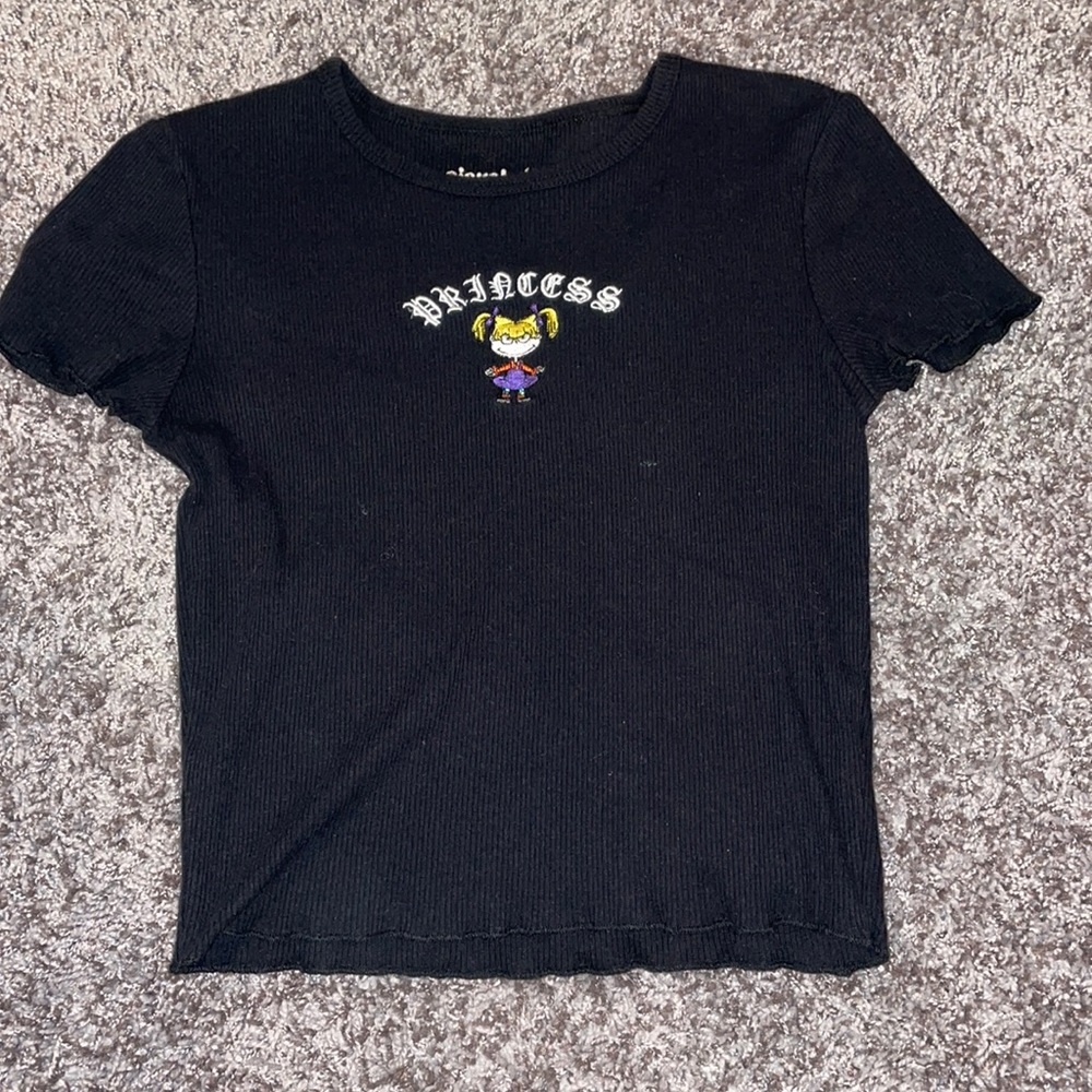 Tight ‘Princess’ Black Shirt. Size small, womens
